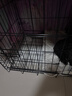 贝初众狗笼子大中小型犬带厕所折叠便携猫笼子超大号狗狗围栏宠物笼 黑色60*42*50cm【15斤内】 托盘+脚垫 折叠免安装 实拍图