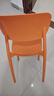 加厚塑料餐椅现代简约奶油靠背凳子家用餐桌椅户外久坐舒服小椅子 日出橙 实拍图