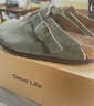 Devo软木鞋时尚两穿单鞋休闲舒适勃肯鞋平跟时尚半拖踩跟女鞋 56144 灰色反绒皮 36 （建议拍小一码） 实拍图