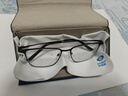 依视路（ESSILOR） 钻晶系列高清耐磨防蓝光近视超薄镜片专业配度数眼镜架男女镜框 金属-全框-2062GY-透明灰 镜框+依视路A4防蓝光1.56现片 实拍图