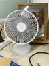 Hulker 大扇面桌面小风扇USB可充电台式办公室学生宿舍床头大风力便携电风扇 升级七叶羽静音风扇 6寸插电款 实拍图