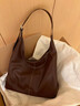 南风Chio2nd歌剧魅影托特包包女秋冬通勤单肩斜挎包简约百搭大气 棕色 实拍图