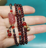 凤凰涅磐天然石榴石手链女款三圈手串水晶貔貅串珠高级感首饰元旦礼物女士 实拍图