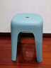 禧天龙塑料凳子方凳高凳加厚耐磨家用餐椅浴室凳节节高凳 石青色 1个装 实拍图