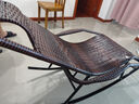 忆琳居藤椅摇椅躺椅大人摇摇椅躺椅阳台家用休闲藤编老人逍遥椅子摇摇椅 加厚款双层-红棕 实拍图