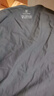 Mr.Bu布先生明星同款男士长袖T恤春秋季小白T情侣内搭打底衫纯色衣服 圆领-极夜灰 M (170) 实拍图