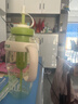 【京东物流】水杯冰霸吸管杯高颜值学生茶水分离大容量杯子 肚肚杯1个-浅绿色 实拍图