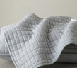 艾薇 A类防水枕头套夹棉枕套一对家单人枕套枕芯套 方块灰色 48*74cm 实拍图