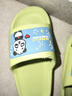 LA CHAPELLE HOMME男女儿童室内居家防滑洗澡软底可爱卡通凉拖鞋 绿色 34-35 实拍图
