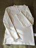 a类儿童纯棉打底衫半高领秋季男童女童秋衣白色女孩内搭宝宝春秋 白色 高领 150 建议130-140cm 实拍图