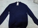 布先生明星同款秋冬季可机洗纯羊毛衫男士毛衣 宝蓝 2XL-185 实拍图