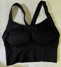 浪莎高强度运动内衣女防震大胸瑜伽背心一体式跑步健身文胸罩 黑色L 实拍图