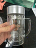 富光双层玻璃杯商务泡茶杯子大容量耐热办公水杯过滤带把银色320ml 实拍图