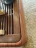 豪迈原木色实木茶盘2025新款茶具套装家用茶台功夫茶具托盘中秋节礼物 【实木直条茶盘46*29CM】 实拍图