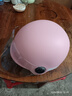 车赞3C认证电动车头盔女电瓶车安全帽男士四季通用冬季保暖防雨头盔 3C粉色头盔（高清镜片） 实拍图