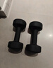 Keep彩色浸塑哑铃男士健身家用器械肌肉塑形墨灰色 5kg*2 实拍图