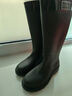 雨鞋女款成人高筒雨靴防滑水鞋长筒防水防臭加绒水靴 粉色 L （39-40） 25CM 实拍图
