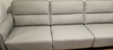 左右沙发客厅网红奶油风直排真皮沙发DZY6018 大三人位 奶油白 实拍图