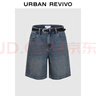 UR2025夏季新款女装复古猫须水洗腰带牛仔短裤UYY850081 实拍图