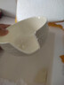 好运连连浮雕奶黄陶瓷餐具米饭碗小碗盘子碗盘微波炉 4只好运连连奶黄4.5英寸碗 实拍图