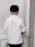 罗蒙儿童白色长袖polo衫男女童T恤打底衫学生班服校园服饰  白色 170 实拍图
