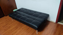 华恺之星 沙发床 两用折叠沙发多功能小户型双人位皮革沙发 HKS10黑色皮革 实拍图