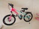 凤凰山地自行车男女变速山地车碟刹青少年儿童自行车学生单车 星际 蓝玫【单速+辐条轮】 18寸【适合120-155cm】 实拍图
