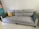 全友家居简约三人位直排沙发客厅家用小户型布艺沙发凳北欧休闲沙发 中银灰|仿棉麻|2.4m 实拍图