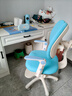 读书郎儿童学习椅中小学生写作业写字椅子家用可升降椅调节背座椅 真追背8cm+一键启动+升降脚踏蓝 实拍图