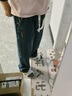 鲁宾克牛仔裤男秋冬季美式潮牌显高显瘦加绒裤子男宽松直筒阔腿休闲长裤 复古蓝(春秋款) XL (推荐体重135-145斤) 实拍图