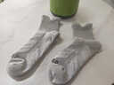 特步专业运动款男袜减震防滑耐磨男士袜子马拉松透气吸汗篮球中筒袜 3灰【耐磨毛巾底】3双 均码 实拍图