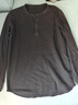 优衣库男装女装情侣华夫格亨利领套头衫长袖T恤25秋冬新款479784 09 黑色 M 实拍图