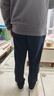 骆驼（CAMEL）直筒运动裤男子休闲针织卫裤长裤 CB1225L0784B 深钴蓝 XL 实拍图