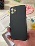 品胜 适用苹果12手机壳iphone12柔性液态保护套全包防摔12软壳直边手机壳 黑色 实拍图
