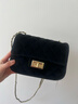 CHARLIE&KELLI品牌 CK轻奢包包女包单肩包女士斜挎包菱格小方包七夕情人节礼物 黑色【京仓速达 礼袋包装】 实拍图