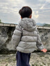 巴拉巴拉（BALABALA）童装儿童羽绒服两件套男童女童宝宝冬装连帽外套 灰白色调00421 120 充绒量40g 实拍图