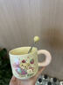 少女心小熊马克杯可爱奶fufu卡通家用带盖水杯送姐妹朋友生日礼物 粉蝴蝶小熊【杯+勺】 1个 320ml 实拍图