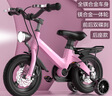 贝琦童儿童自行车男孩2-3-6-7-9岁5中大童小女孩脚踏单车宝宝童车 樱花粉一体轮+双碟刹后座版+京东专供 12寸适合身高（85-95)CM 实拍图