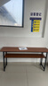 安定家书桌学生学习双人家用桌子长方形简易出租屋电脑桌窄靠墙长条桌 双层拉丝黑橡木色120 实拍图