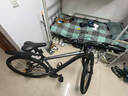 飛鸽铝合金山地车禧玛诺变速单车自行车大学生青少年成人越野车内走线 钛金灰【铝合金车架+全轴承】 29寸（适合175cm-205cm) 24速禧玛诺变速线刹 实拍图