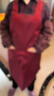 围裙定制logo印字咖啡师餐饮奶茶店背带式防水防油上班工作服女男棉布夏天透气家用厨房时尚做饭围腰订做 宽肩带酒红色防水款 实拍图