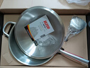 赫巴兹（HZIB）德国炒锅316不锈钢炒菜锅无涂层平底炒锅电磁炉煤燃气通用 全钢盖内径32外径 34cm 实拍图