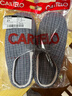 卡帝乐鳄鱼（CARTELO）棉布拖鞋男女秋冬季保暖软底低音情侣居家用鞋 K6003 蓝色 42-44 实拍图