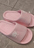 稻草人拖鞋男女居家用秋冬洗澡厚底浴室内外穿情侣防滑静音凉拖 粉40-41 实拍图