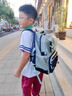 SHUKIKU趣看看儿童护脊书包小学生超轻减负背包双肩包礼盒装 蓝绿色L 实拍图