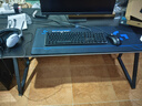 甄严选电脑桌台式电竞桌椅套装组合桌子办公家用桌学习桌书房书桌写字桌 【黑架+黑碳纤纹面】单桌160*70 实拍图