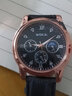 【网红爆款】商务腕表石英运动表休闲皮带男女手表 黑色 实拍图