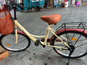 金武端自行车成人通勤车单车学生式女士轻便休闲实心胎复古上班变速买菜 尊享版-单速-复古黄 22寸 实拍图