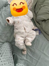 童泰宝宝套装秋冬季纯棉婴儿夹棉衣服儿童对开上衣高腰护肚裤子 灰色 73 cm（纽扣） 实拍图
