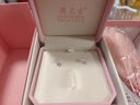 周大生【新年礼物】玫瑰星云耳钉女款纯银S925轻奢高级耳饰本命年送女生 玫瑰星云耳钉【玫瑰粉】 实拍图